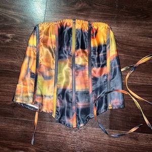 Abstract bandeau corset Never Worn size 6